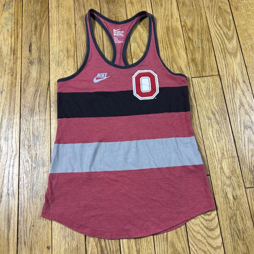Nike Ohio State Buckeyes Athletic Cut Tri Blend‎ Tank Top Size S